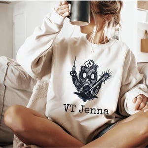 Custom Vet Sweatshirt Retro Halloween, Funny illustration veterinary sweatshirt, Vet School Crewneck, Vet Tech Graduation Gift, Vet Gift.