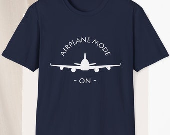 Travel Shirt - Wanderlust Adventure T-Shirt - Travel Lover Gift - "AIRplane Mode On" Tee - Vacay mode - Vacation Shirt - Gift for Her/Him