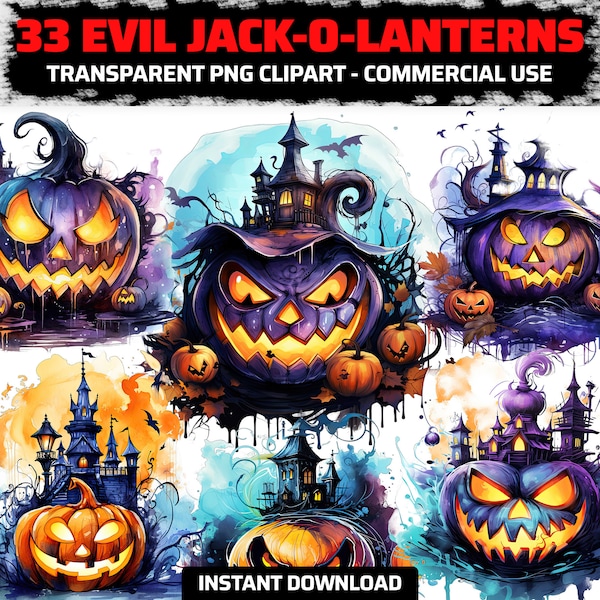 Jack O Lantern Clipart, Halloween Clipart Bundle, Jack O Lantern Png, Jack Lantern Clipart, Jack-O-Lantern Clipart, Jack Olantern Png