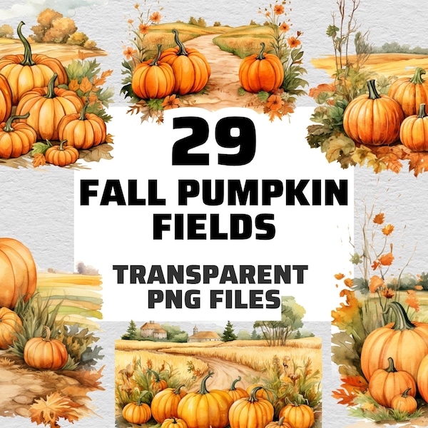 Fall Pumpkin Clipart, Fall PNG Designs, Fall Sublimation PNG, Fall Graphics, Cute Pumpkin Clipart, Fall Pumpkin PNG, Watercolor Clipart, Png