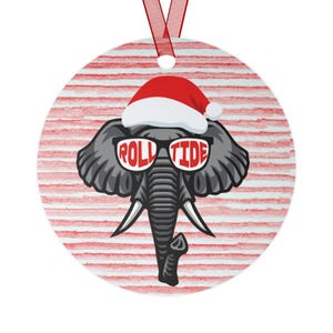 Metalen ornamenten, University of Alabama kerstornament - vakantiedecoratie, teamgeestcadeau, college sportfan decor, karmozijnrood getij