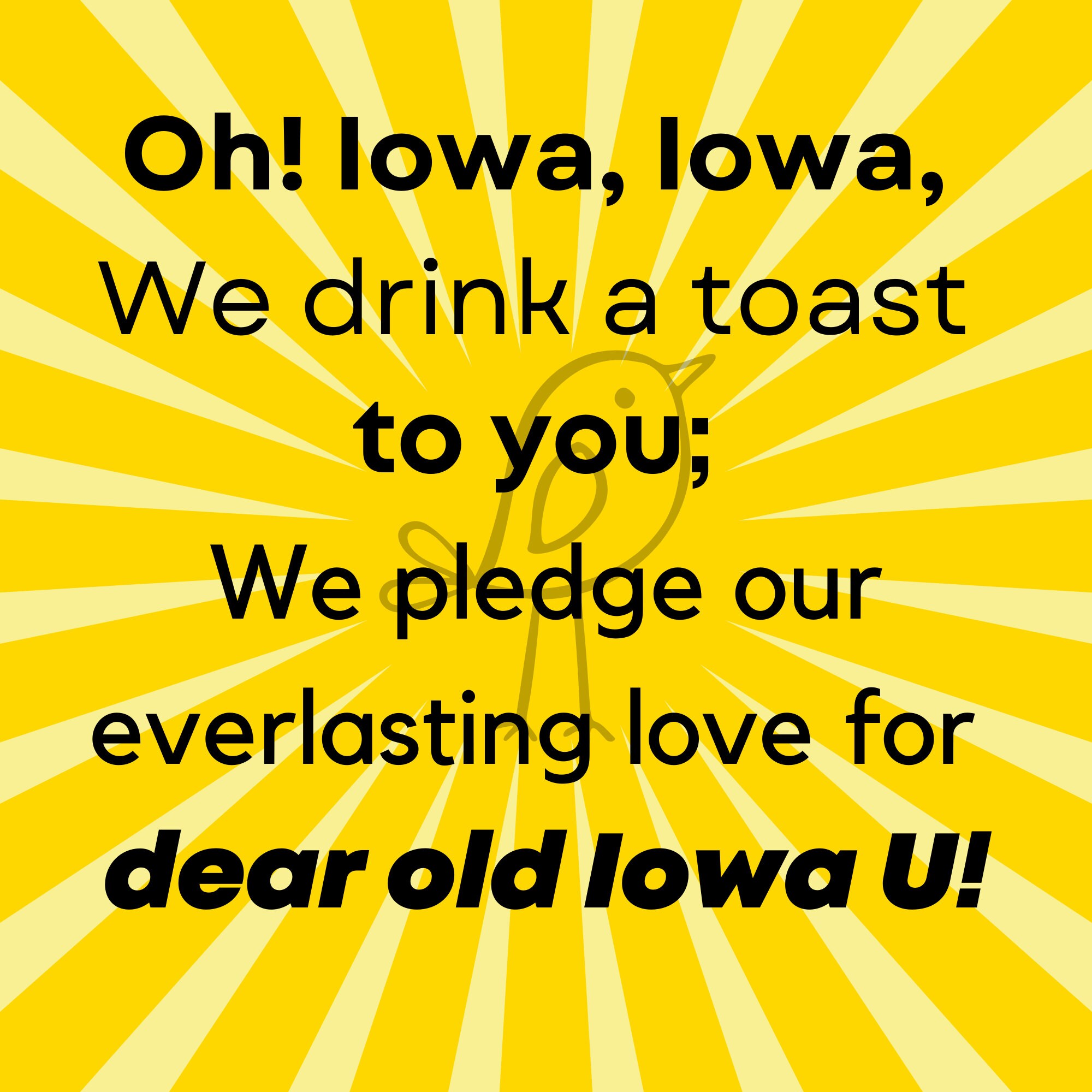 Fun, University of Iowa Theme Digital Wall Art College Wall Art Dorm