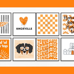 Fun Universität von Tennessee Thema Digitale Downloads; Digitale College Wandkunst; Wohnheim Zimmer Drucke, Volunteer Wand Drucke