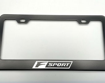 Fits for lexus f sport black license plate frame stainless steel with laser engraved