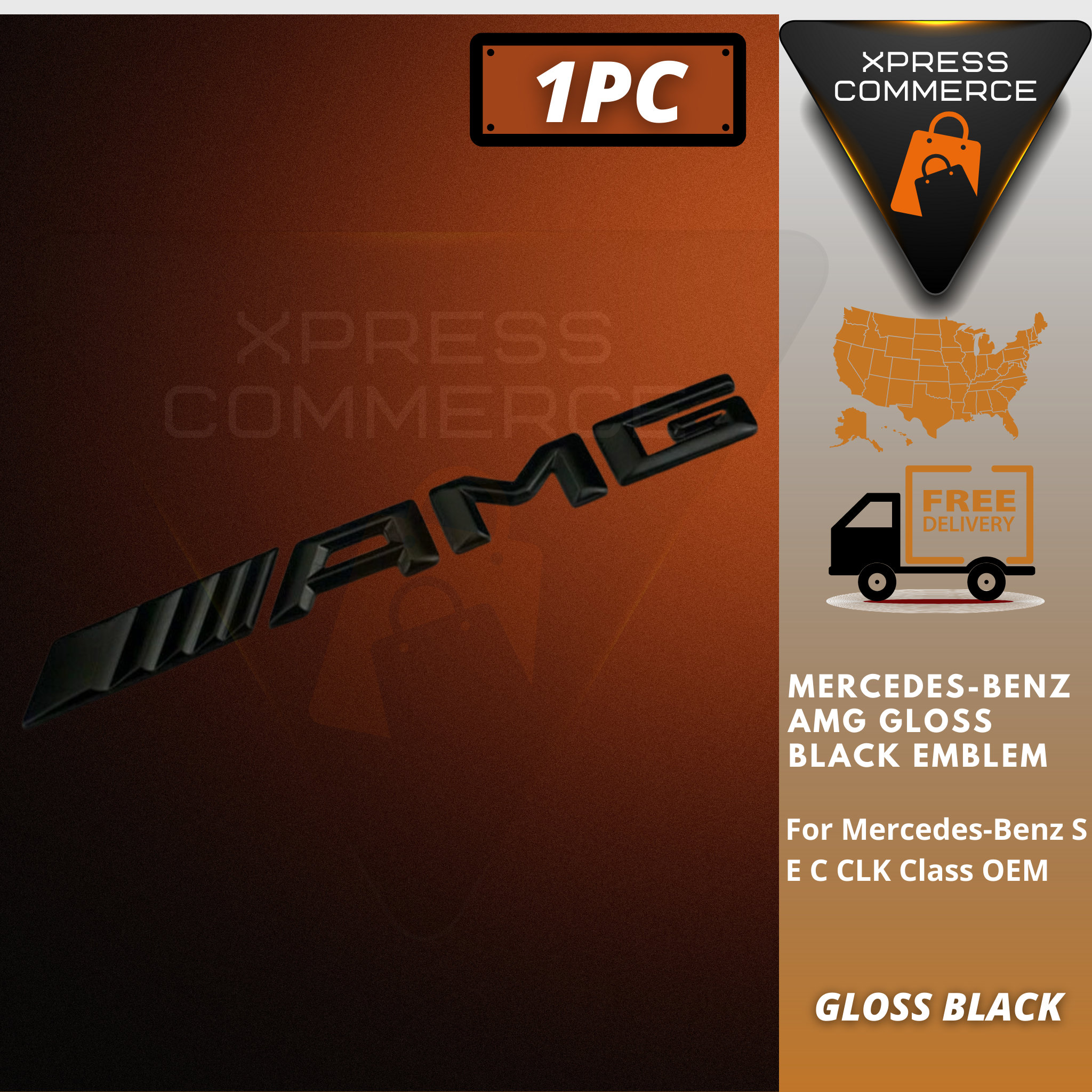 2 x Auto-Aufkleber Metall-Messer-Emblem für schwarze AMG
