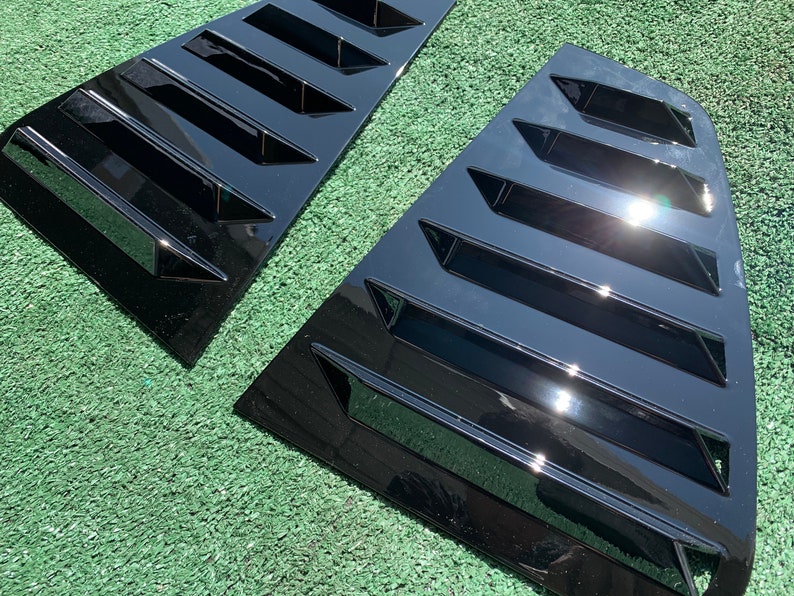 Gloss Black Quarter Glass Window Louver Sun Shade Cover for VW Golf MK7