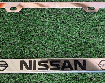 Fits for nissan chrome stainless steel finished license plate frame holder rust free brand new