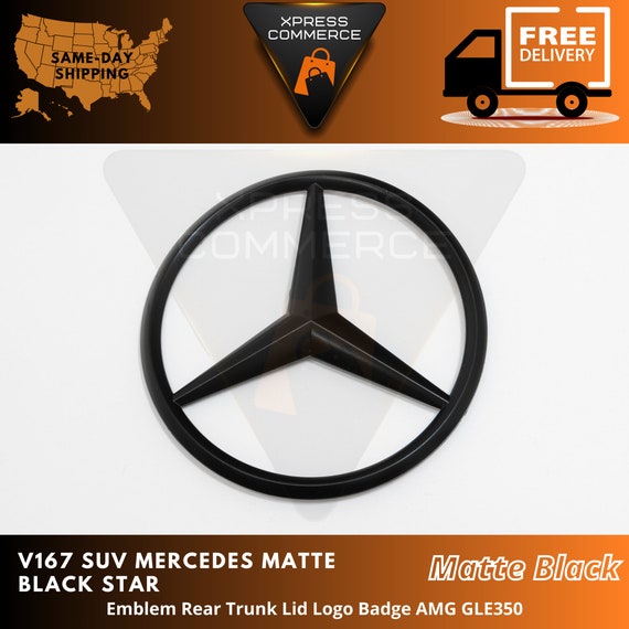 Black mercedes trunk emblem deals