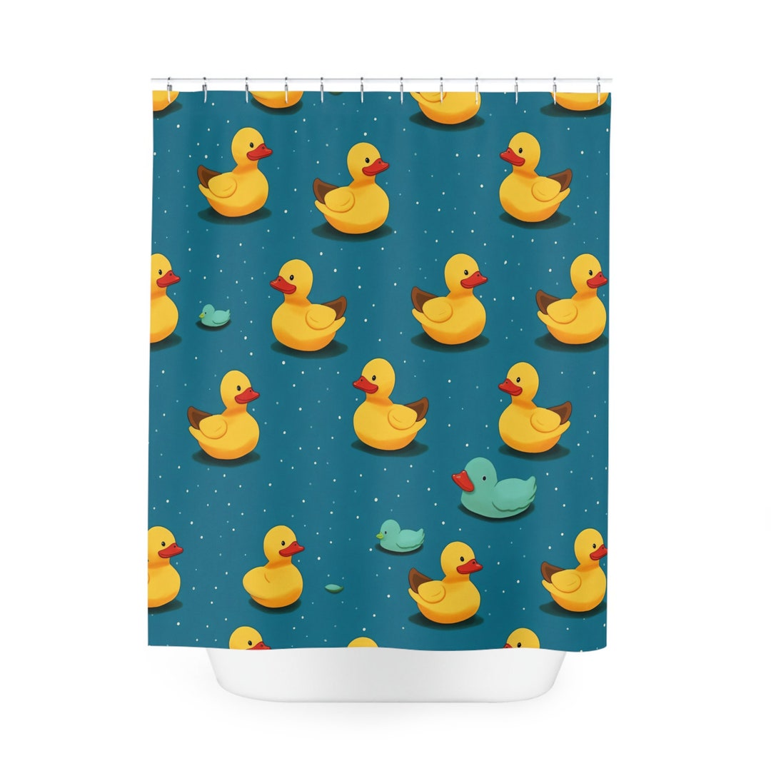Rubber Ducky Shower Curtain Etsy