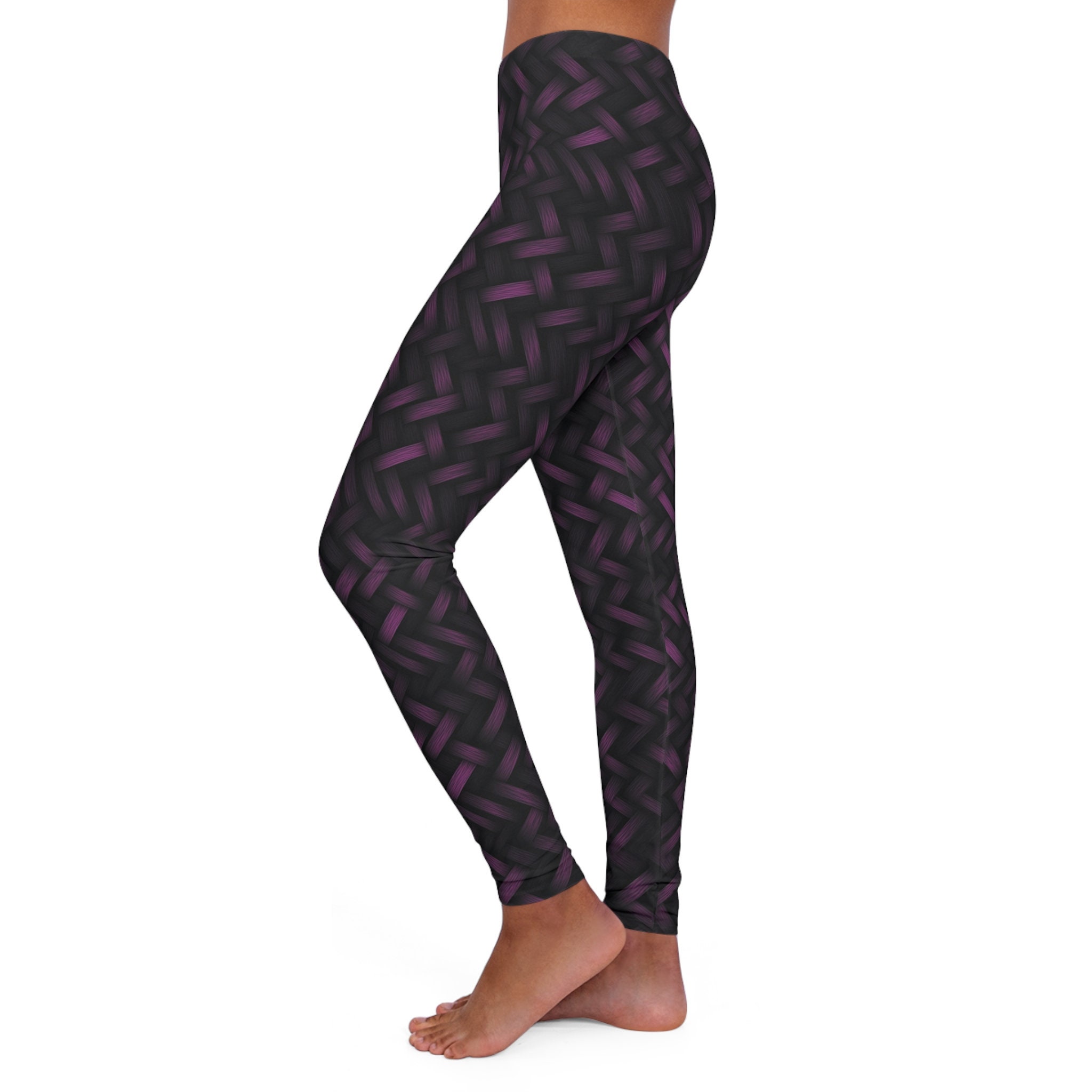Carbon Fiber Twill Spandex Leggings (AOP)