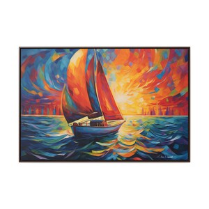 Lever de soleil coloré Wall art Drift Gallery Canvas Wraps, Horizontal Frame