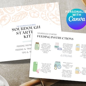 Sourdough Starter Tracker and Log, Printable DIY Sourdough Checklist & Planner, Beginner Bread Making Guide, Instant Download Recipe