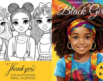 Black Girls Coloring Book: 50 Empowering Pages (PDF Download)