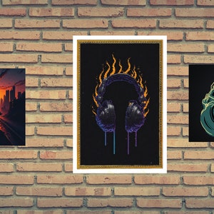 Custom Themed Gamer Print- Neon Gamer Print - Gift for gamers - Custom Gift For Boys - Gamer Gift -Digital Poster Print - Digital Download