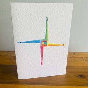 Cartão de felicitações A6 da Cruz de Brigid