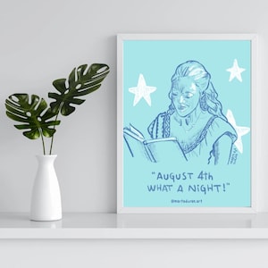 Print Mamma Mia "August 4th, what a night!"