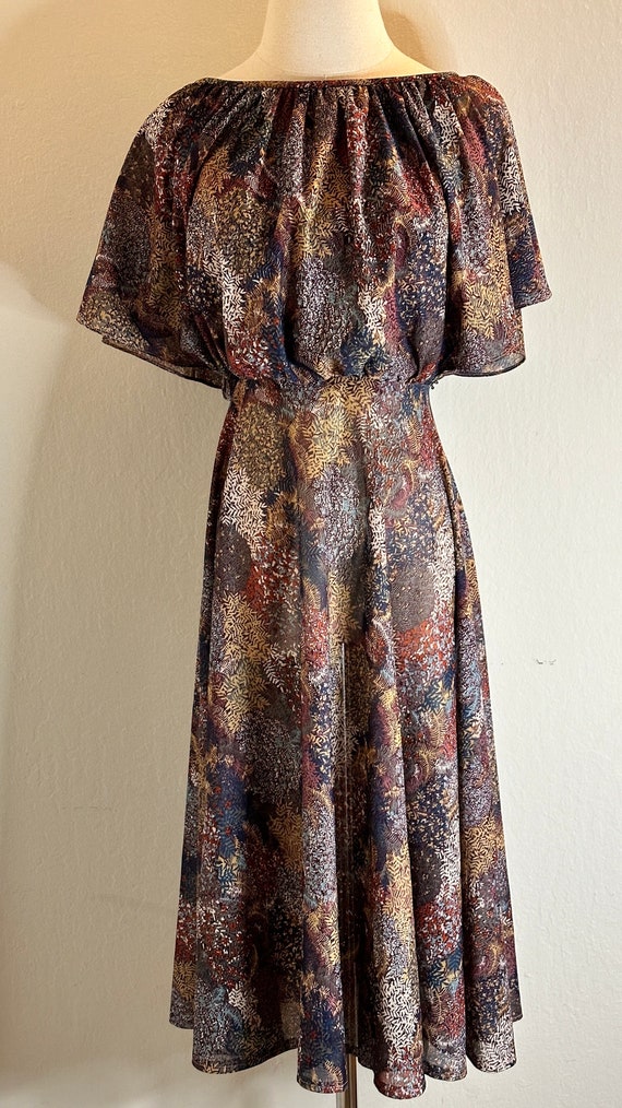 Vintage Floral Sheer Dress