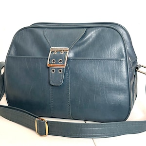 Vintage Samsonite Blue Caribbea II Travel Shoulder Bag