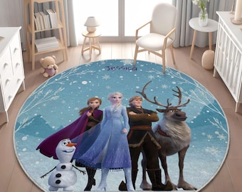 Tappeto personalizzato per cameretta a tema Frozen: design della principessa Regina delle Nevi