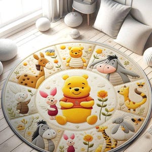 Winnie Puuh Kinderteppich, Pooh Bär Kinderteppich, Tigger Teppich, Eeyore Teppich, Schweinchen Teppich, Disney Teppich, Pooh und Freunde Teppich, Kinderzimmerteppich