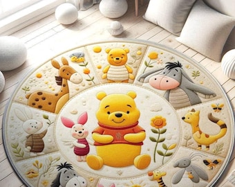 Winnie the Pooh Nursery Rug, Kids Room Decor