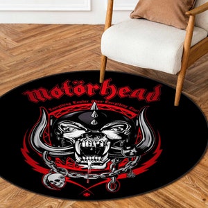 Motörhead Red Rug, Heavy Metal Decor ,Lemmy Rug, Rock Decor, Living Room, Popular Rug, Home Decor, Modern Rug, Custom Rug, Heavy Metal Rug
