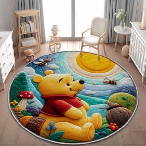 Bären Teppich, Kinderzimmer Winnie Puuh, Spielzimmer Dekor, Winnie Puuh Teppich, Disney Teppich, Babyzimmer Dekor, Kinderzimmer Dekor