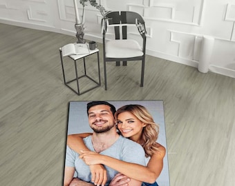 Custom Photo Rug, Personalized Velveteen Carpet, Non-Slip Washable Rug