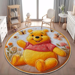 Winnie Pooh Wolldecke - Weicher Winnie Pooh Wollteppich - Geschenk für Neugeborene - Winnie Puuh Teppich