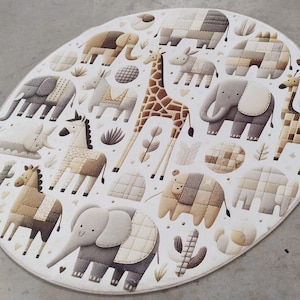 "Teppich ""Löwenteppich"" Elefant Teppich Kinderteppich, Kinderteppich, Kinderteppich, Kinderteppich, Kinderteppich, Geschenk."