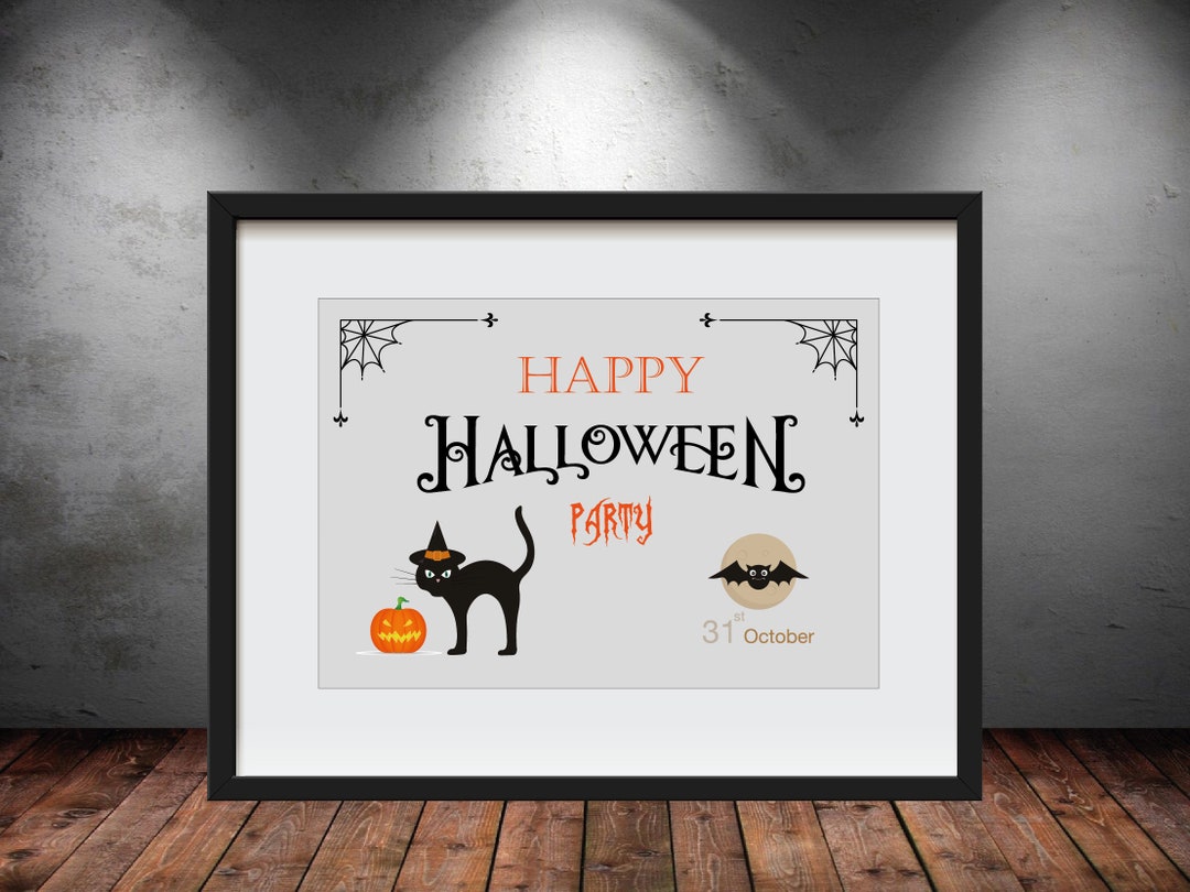 Halloween Gothic Wall Printing Digital Printing Art Etsy