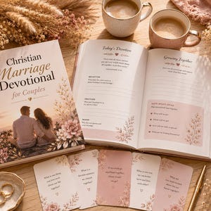 Devozionale cristiano per coppie stampabile / Guida al diario di studio biblico / Carte di conversazione per serate romantiche - Sfida per coppie