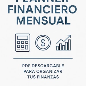 Planner financiero mensual – PDF descargable para organizar tus ingresos, gastos y ahorro