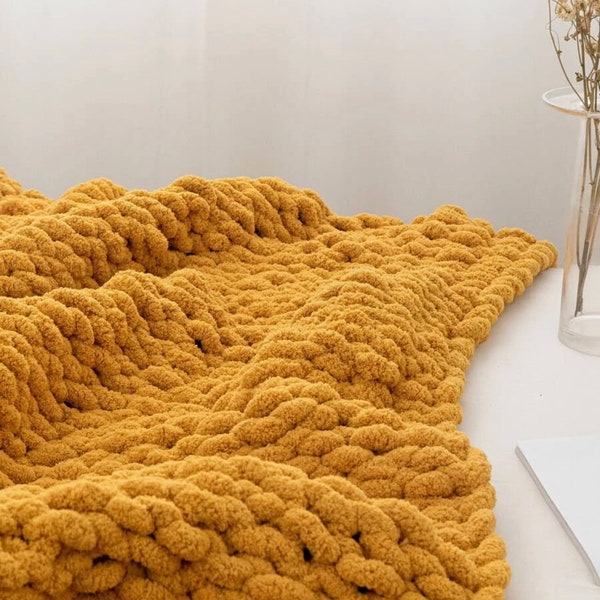 Chunky Knit Blanket Etsy Australia
