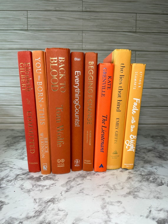 Orange Books Designer Books Orange Books for Shelves Orange Book