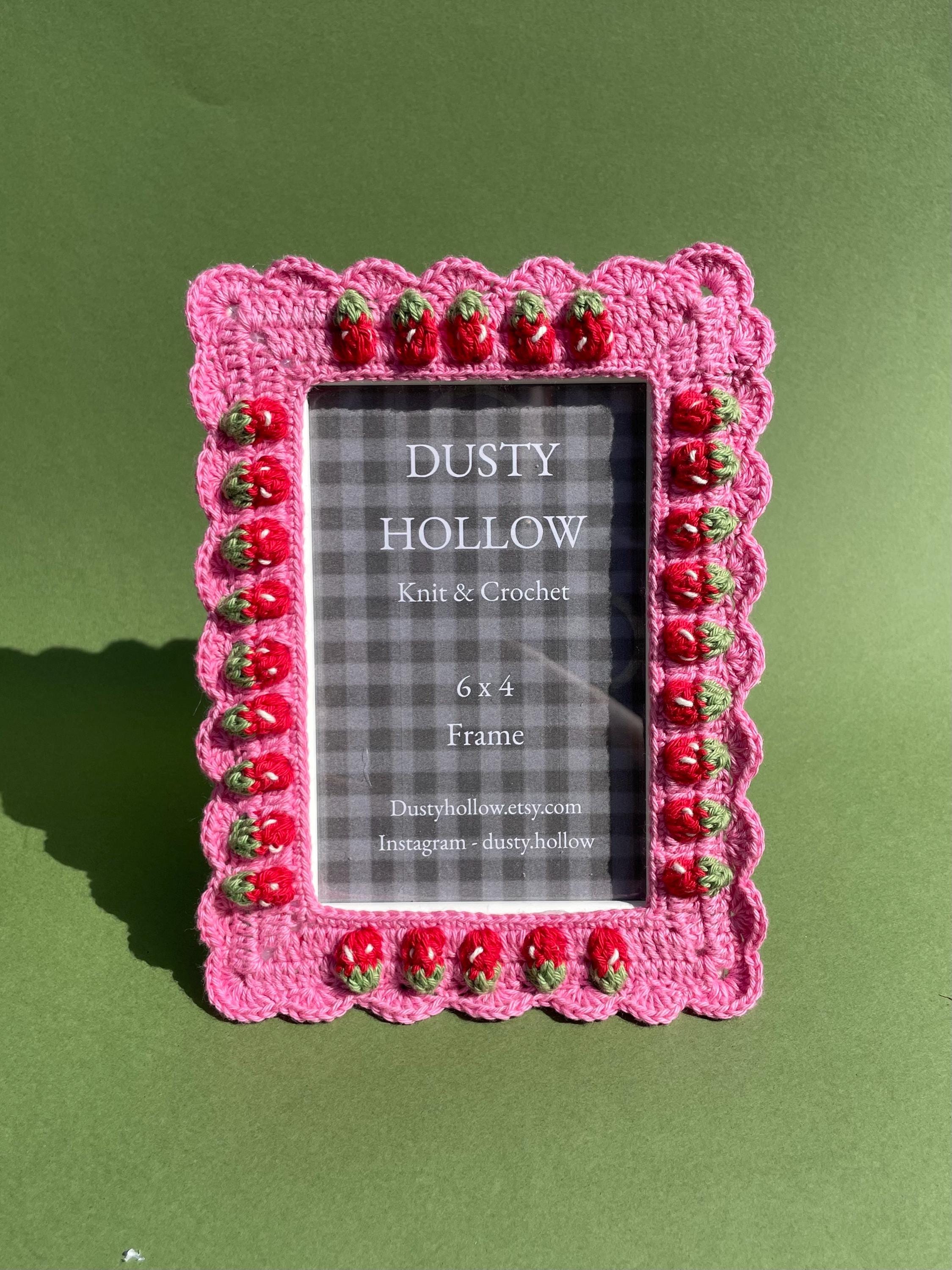 6' X 4' Frame - Handmade Crochet Photo Frame | Strawberry Pattern
