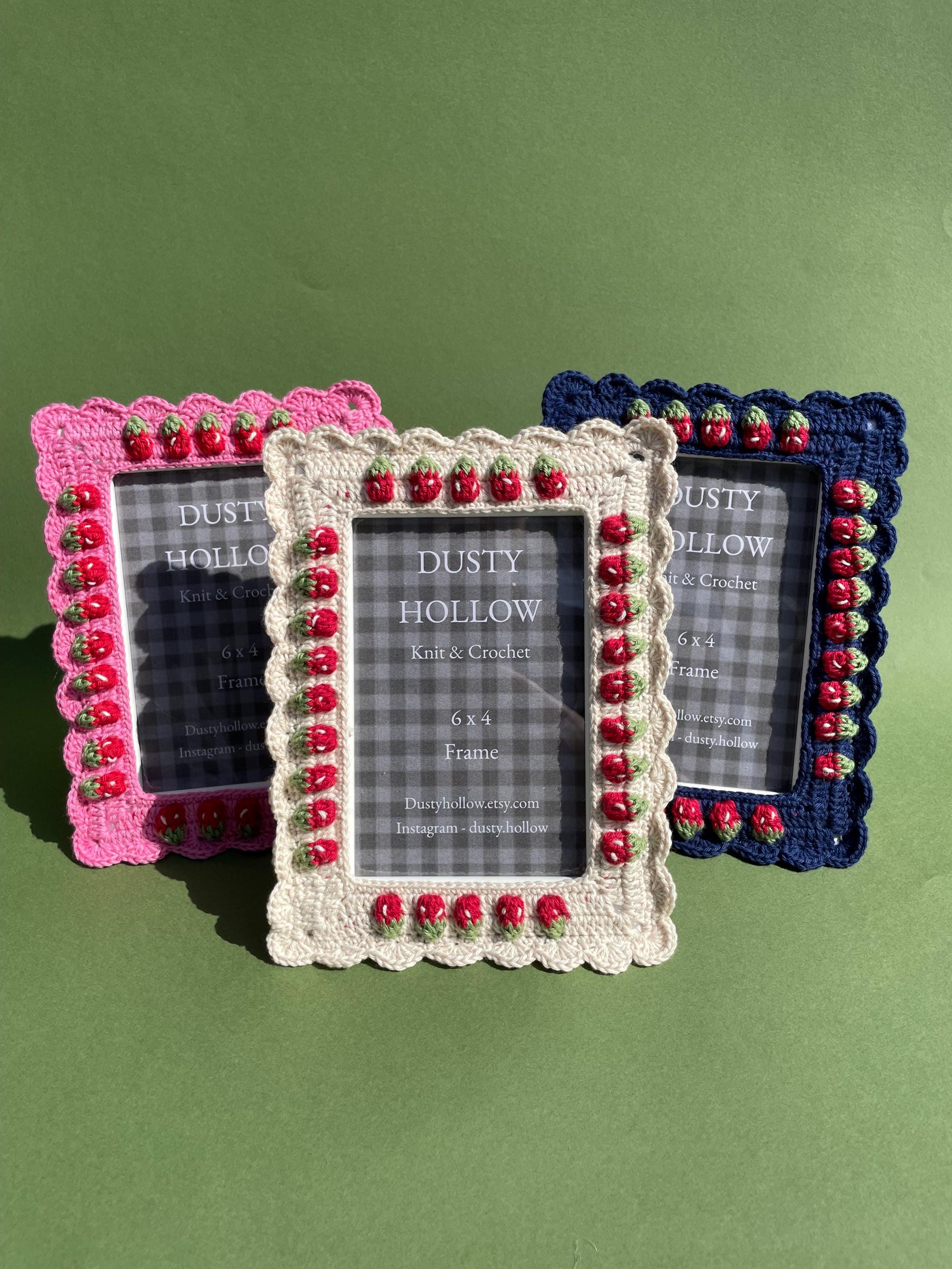 6' X 4' Frame - Handmade Crochet Photo Frame | Strawberry Pattern