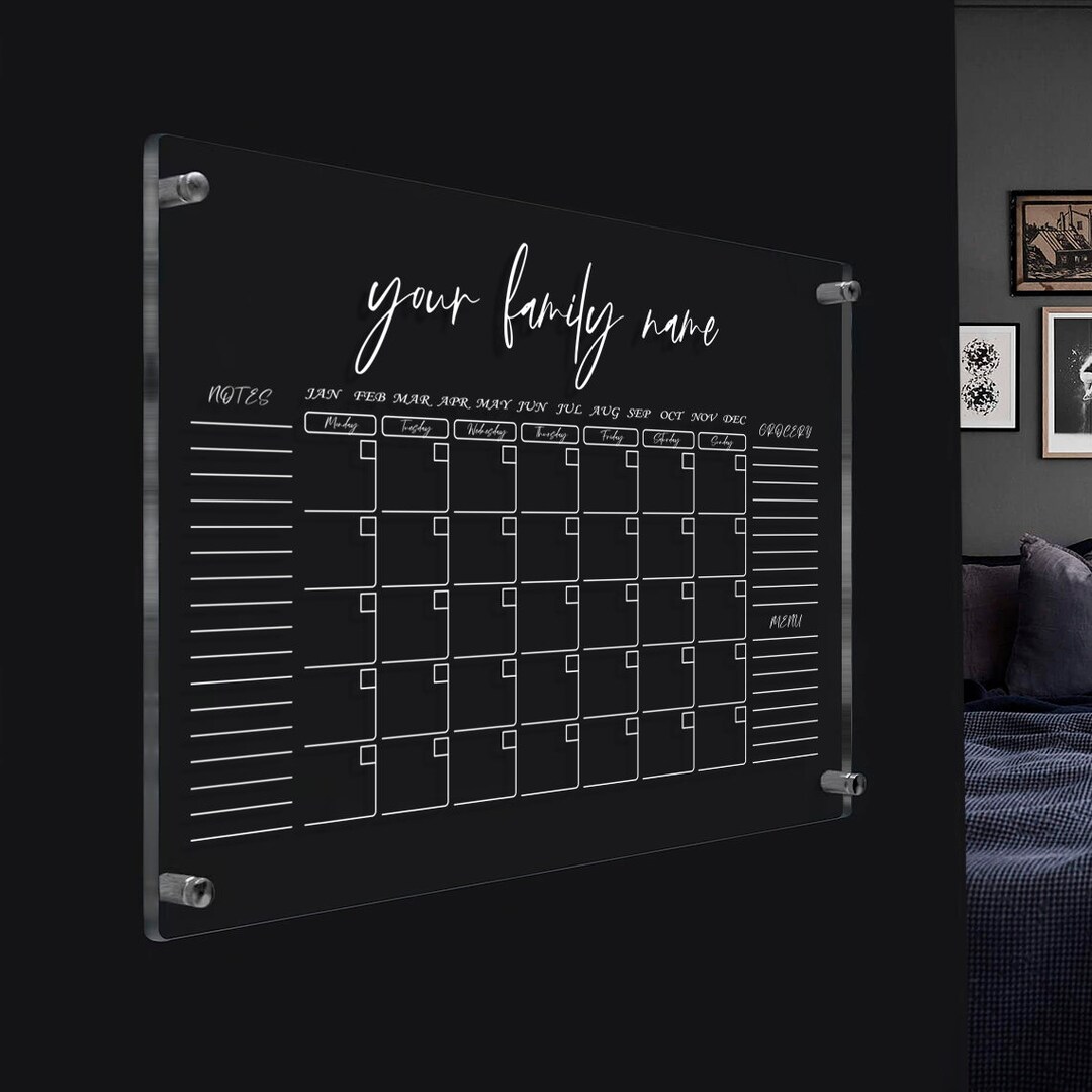 Dry Erase Calendar, Weekly Planner Dry Erase, Acrylic Wall Planner