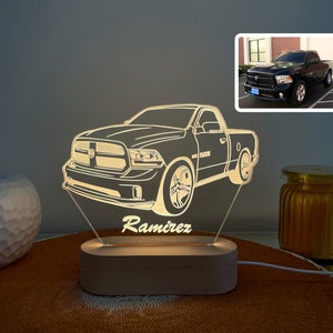 Gift for Boyfriend Car Guy Gift Custom 3D Car Night Light Super Car Truck Motorcycle 3D Photo Lamp for Him Birthday BF