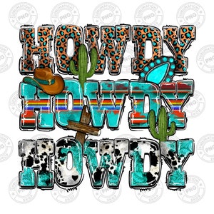 Howdy howdy howdy png sublimation design, howdy png, western png design, gemstone howdy png, Instant Download