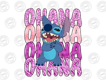 Ohana Stitch png sublimeringsdesign för nedladdning, söt söm png, handritad söm png, söm png, sublimerade designer, direktnedladdning