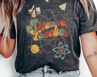 T Shirt Science Teacher Back to School Tee Gifts for Teachers Tees Biology Teacher T-Shirt Physics Teacher Retro