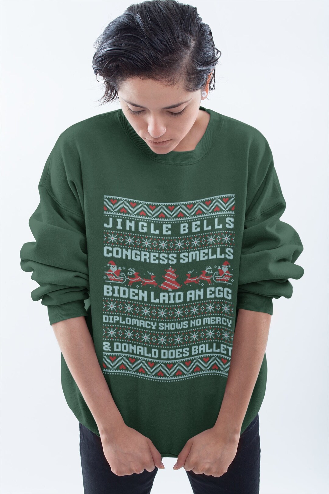 Political Humor Christmas Sweater Funny Holiday Sweaters Human Rights X