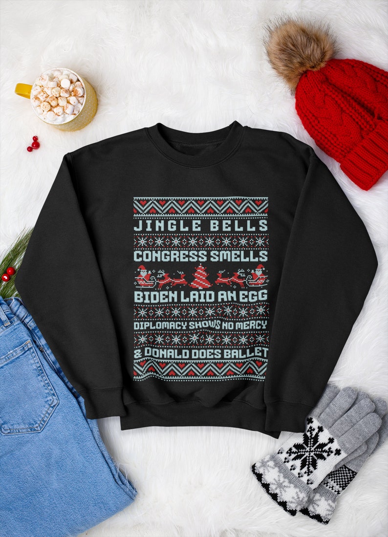 Political Humor Christmas Sweater Funny Holiday Sweaters Human Rights X
