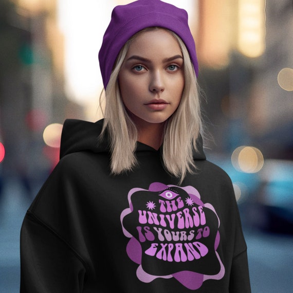 Spiritual Sweatshirt The Universe is Yours to Expand Co Creation Spirituality Hoodie Retro Goddess Gifts for Teens Witchy Sweater