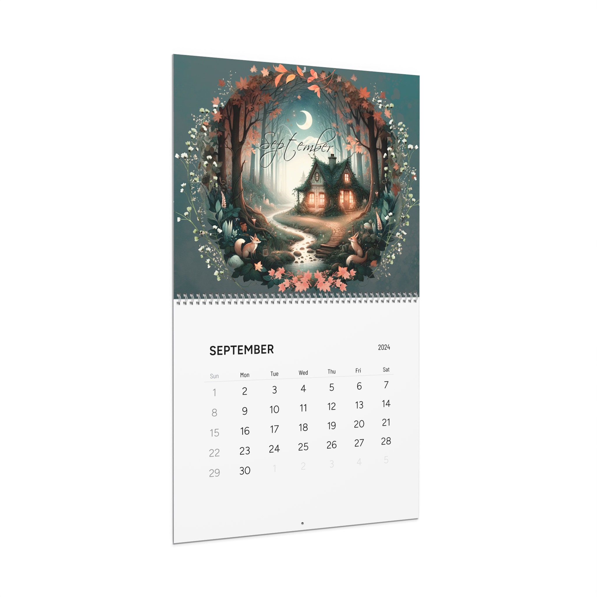 Witchy Art Calendar 2024, Witchy Accessories, Wall Calendar, Witchy