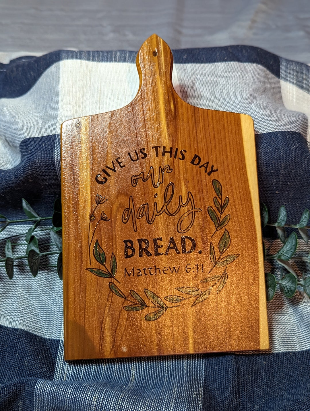 Cedar Wood Decor Lord's Prayer Cutting Board Etsy