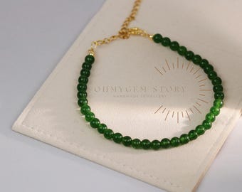 Bracciale con vere perle d'acqua dolce naturali, delicato braccialetto in oro 14k, braccialetto con perline di perle, braccialetto semplice, regalo per damigella d'onore, regalo di Natale - Italia