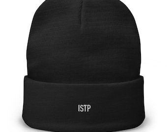 ISTP MBTI Embroidered Beanie Breathable Cotton Knit Hat