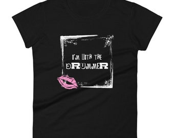 Camiseta de manga corta Mujer Estoy con el baterista